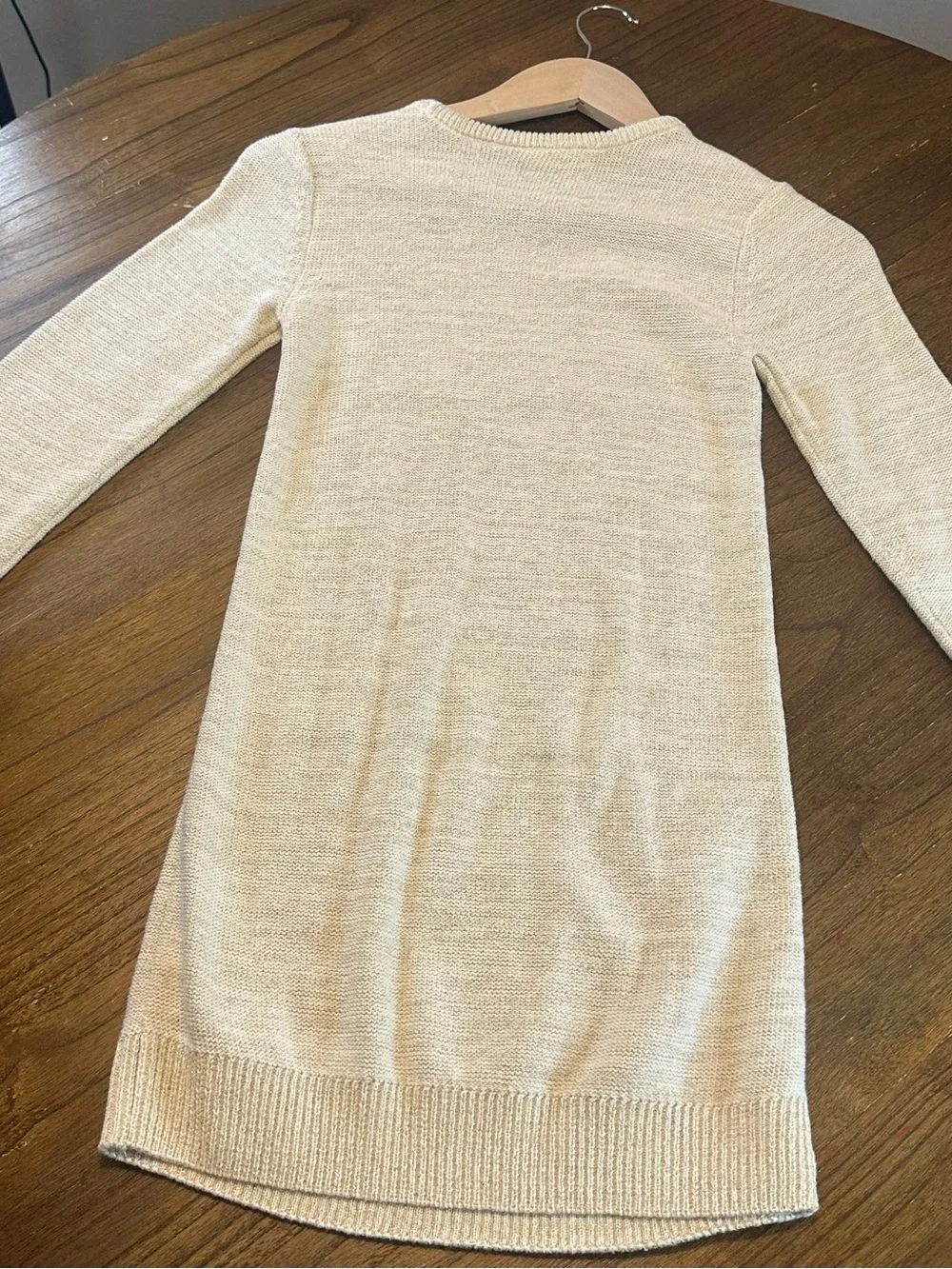 Cream Cable Knit Sweater Dress - Picture 2 of 4